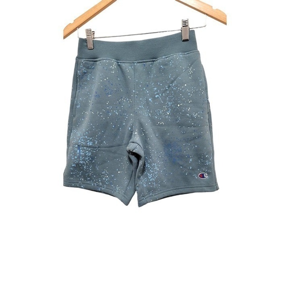 NWT Champion Kida Blue Splatter Print Shorts Medium Beach Vacation Festival